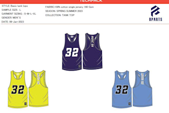 do tank top design for production