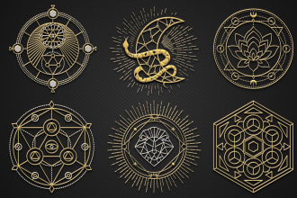 design unique sacred geometry, spiritual, mystic or any religious logo