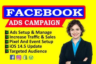 setup and manage shopify facebook ads and instagram ads campaign