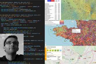 do gis programming, data analysis, mapping, web development