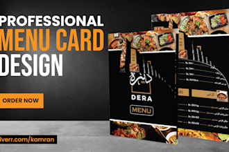 design menu cards, price lists, menu boards, menu brochures