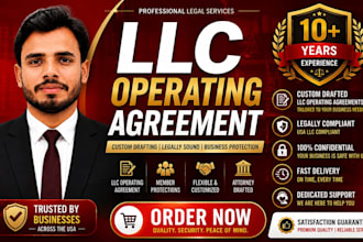 write legal agreements, contracts, documents, llc operating service, nda