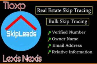 do real estate bulk, llc skip tracing and lead generation