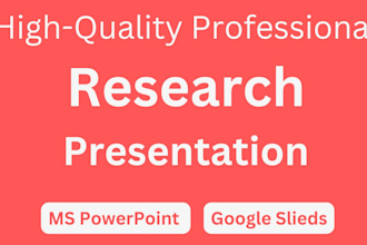 design professional research presentations