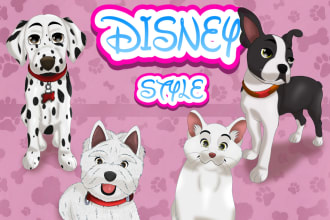 draw your pet in full body disney style