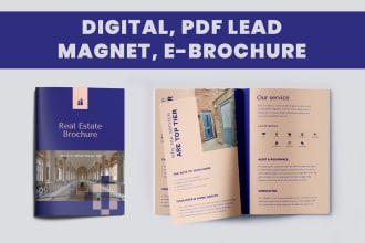 design real estate, pdf, digital brochure, proposal, or ebook design e brochure