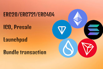 create token, bundle transaction, ico, presale on evm, solana, sui, ton