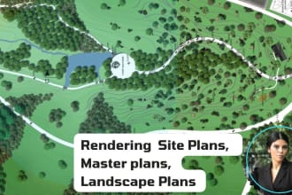 render 2d site plans, master plans, landscape design