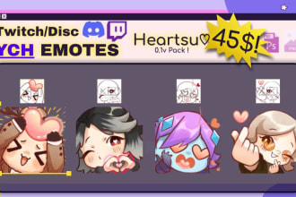draw your character here heart emotes pack