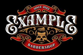 create modern high quality barbershop logo for your business
