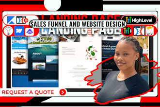 design clickfunnels landing pages, leadpages, kajabi, gohighlevel funnel builder