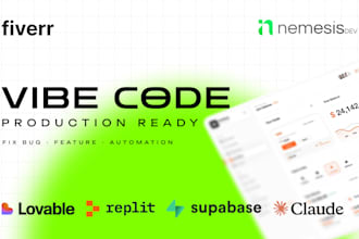 fix and polish vibe code replit, lovable, claude code