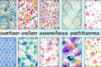 create seamless pattern design and textile print design