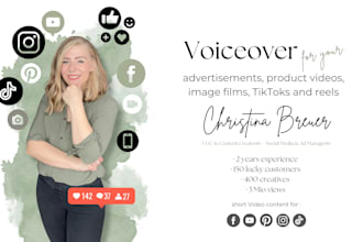 record a german female voiceover for you