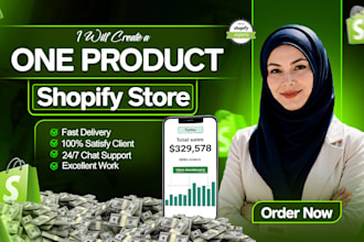 create one product shopify store and product page design