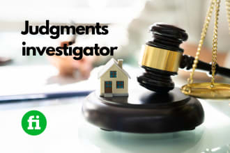 be your small claims judgments investigator and processor