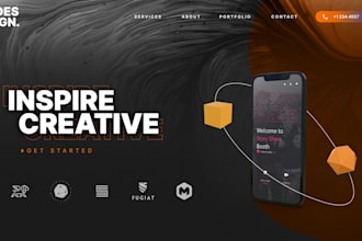 design website design on figma or adobe xd