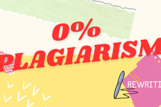 professionally rewrite, paraphrase or reword your document