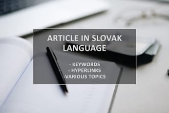 write an article in slovak language