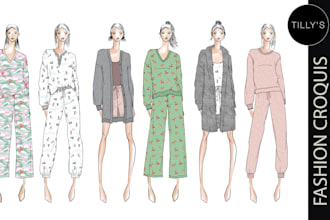 create fashion croquis illustration