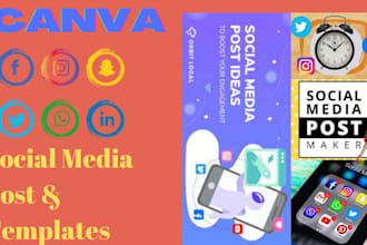 design editable social media posts and canva templates