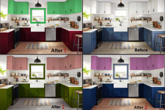 do virtual staging kitchen remodel or change cabinets  colors
