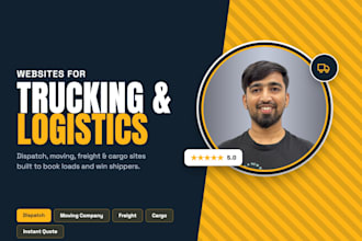 logistics website, trucking dispatch, moving company, freight, cargo website