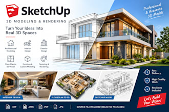 3d sketchup models for architecture and interiors