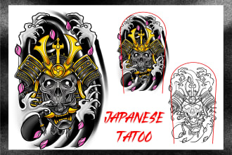 draw amazing japanese oriental tattoo