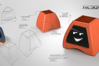 render a concept sketch for your product design project