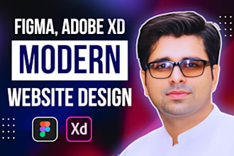 design creative and unique website design in figma, adobe xd