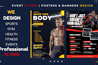 design professional advertising sports flyers and promotional posters