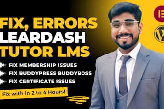 fix errors in wordpress lms website with learndash lms issues in 24 hours