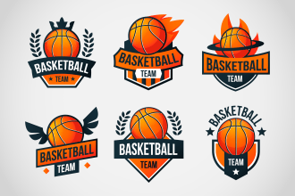 design an eye catching animal themed football badge or basketball logo
