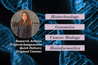 write biotechnology and genetics research and review articles