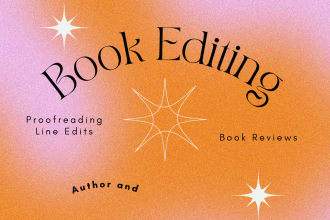 proofread and line edit your book