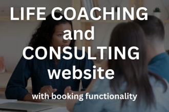 create life coaching and counseling website and landing page