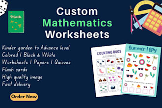 design custom math worksheets for you
