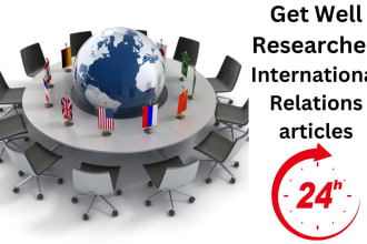 write articles about international relations, diplomacy and global politics