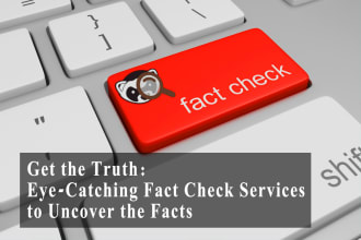 fact check any text, business or market research report