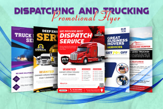 design 2 concept trucking flyer in 6 hrs for freight broker and transportation