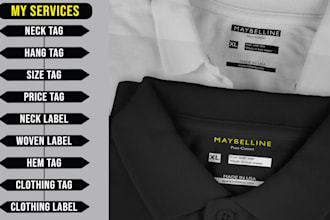 design clothing tags, hang tags, clothing label