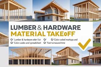 do material takeoff for lumber framing