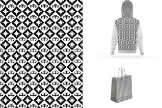 create a seamless luxury monogram pattern design for your brand