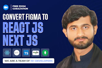 convert figma to pixel perfect react js or next js web application