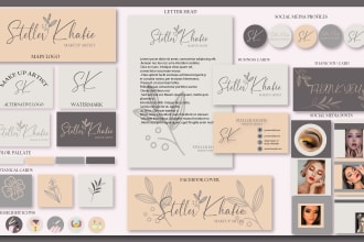 design luxury signature  logo and complete branding kit