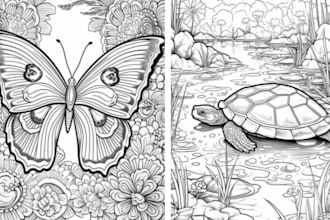 create coloring cartoons pages of books for children and kdp