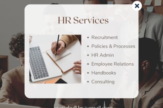 be your UK based HR manager, recruiter and admin