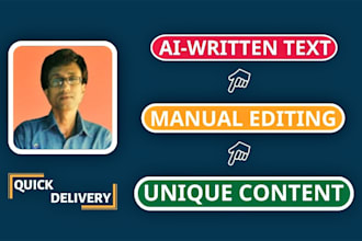 copy edit, rewrite to humanize your chatgpt or ai content