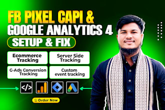 setup facebook pixel conversion API, fix meta pixel, server side tracking by GTM